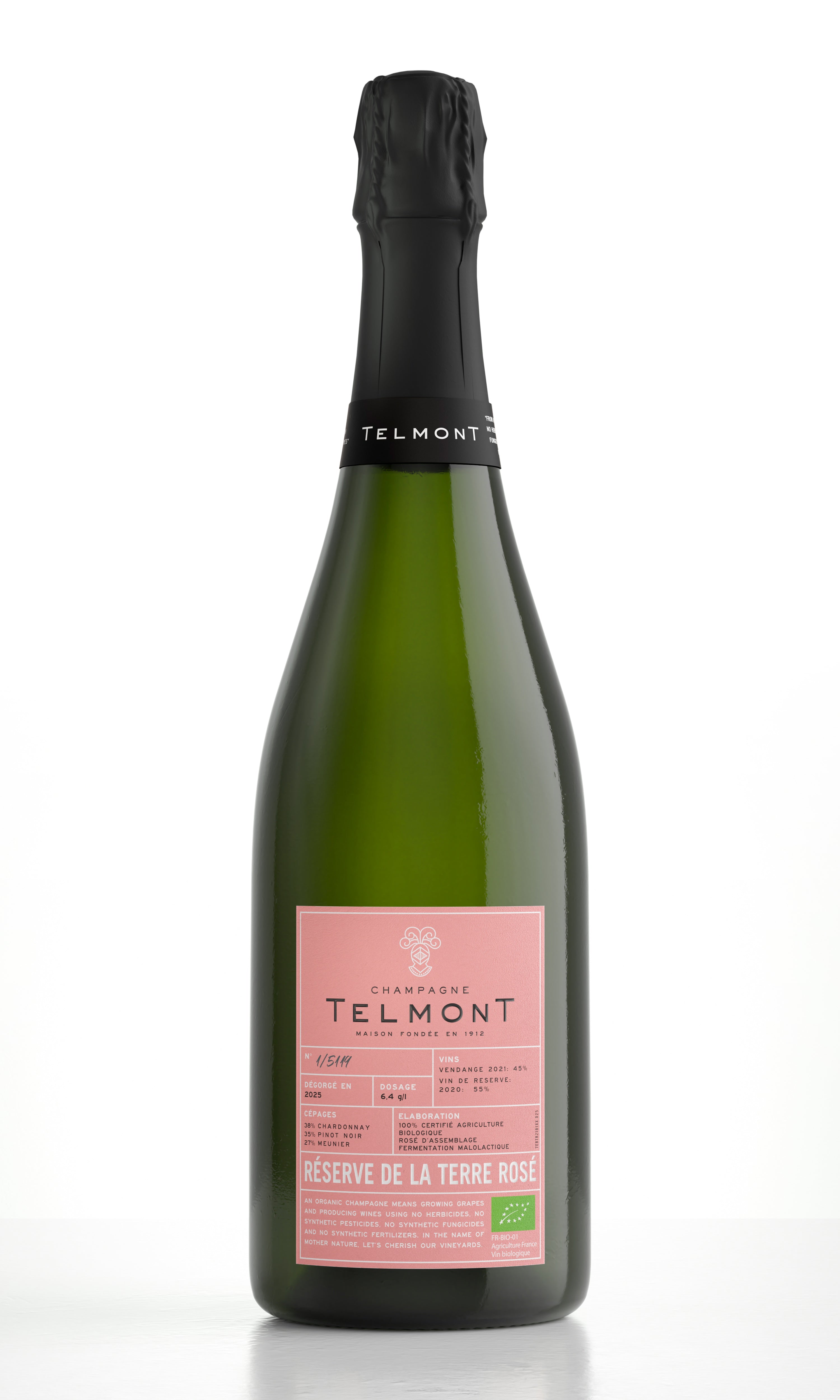 TELMONT RÉSERVE DE LA TERRE 750ml Réserve de la Terre Rosé – Champagne Telmont France